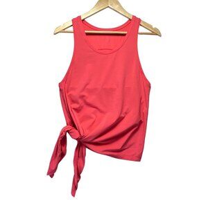 Lululemon Women's Pink Peach Sleeveless Athletic Tie Knot Tank Top SZ 6